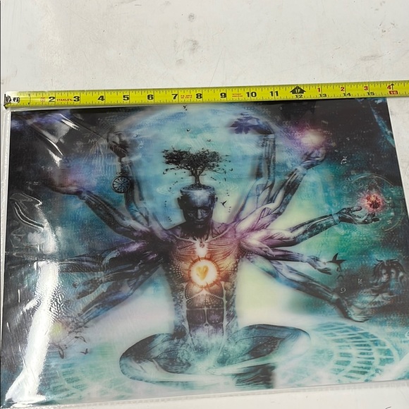 Buddha Psychedelic Trippy Halogen Art Poster Abstract - Picture 3 of 6